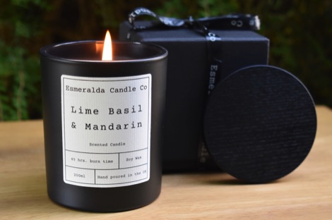 Esmeralda Candle Co Lime, Basil & Mandarin candle